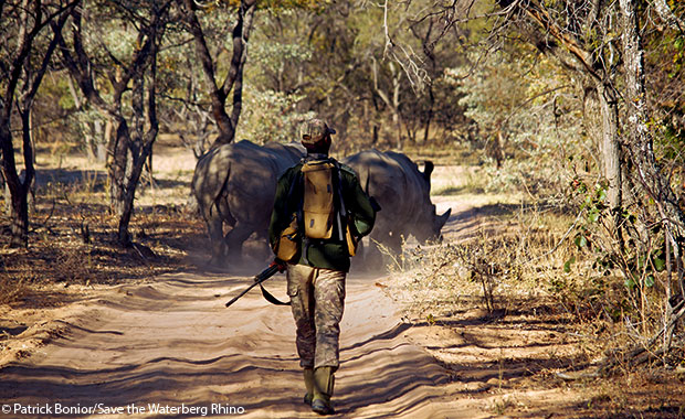 Ranger in einem Nashorn-Reservat