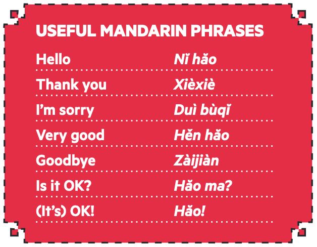 USEFUL MANDARIN PHRASES