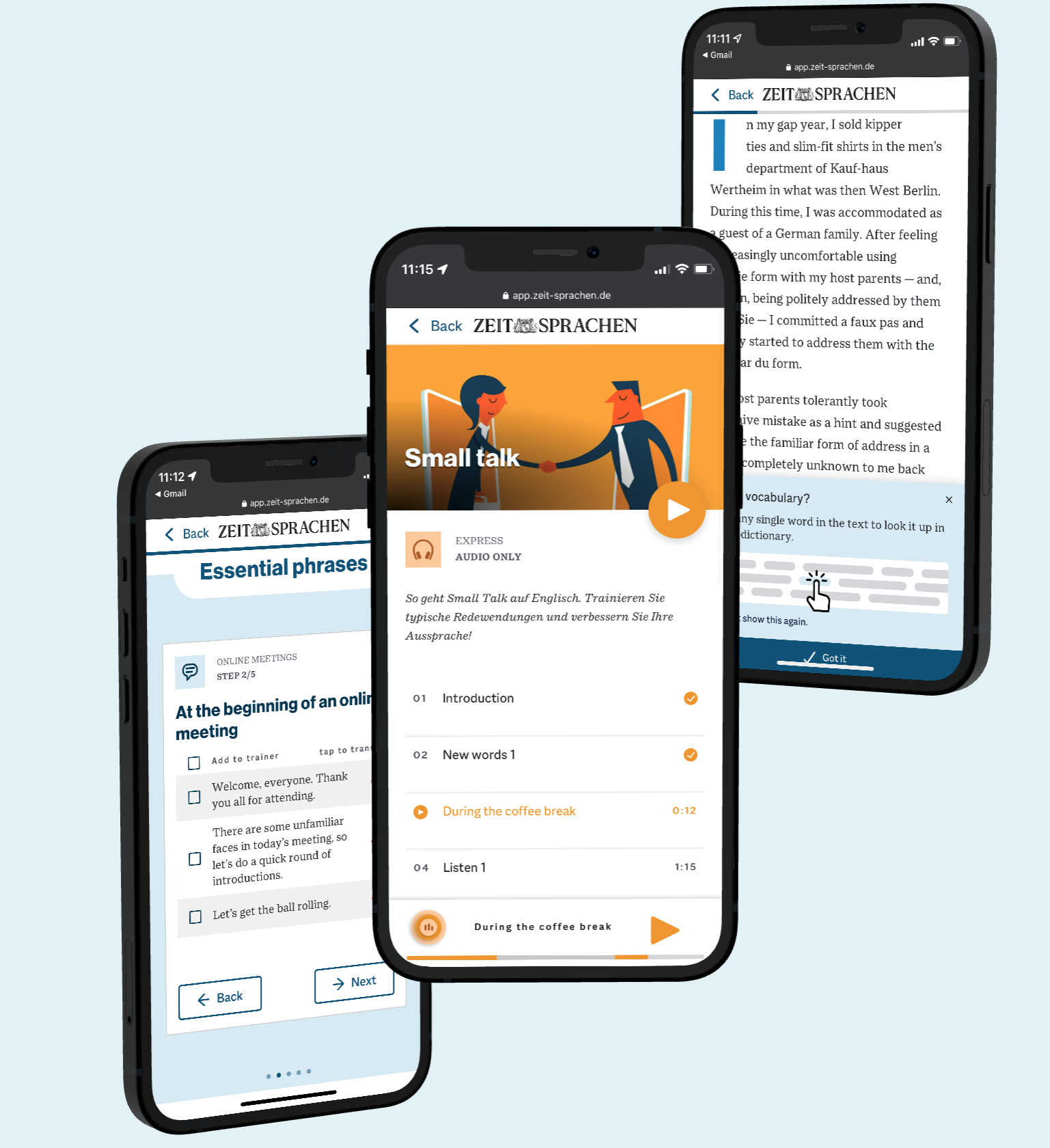 ZEIT SPRACHEN Digital App Screenshots