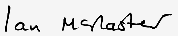 Ian McMasters Unterschrift