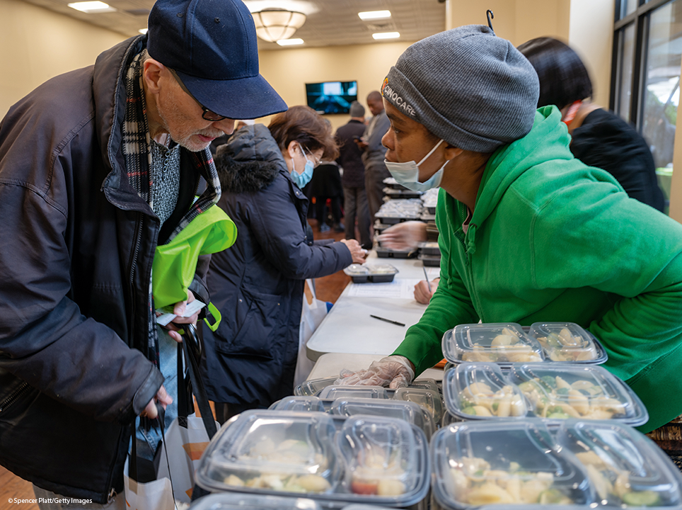 A food bank in Brooklyn