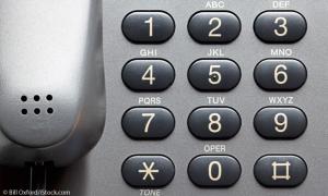 Nummernblock eines Telefons