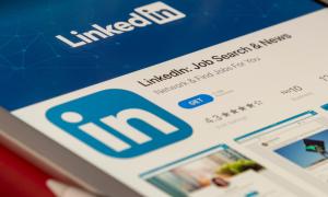 LinkedIn on a phone screen