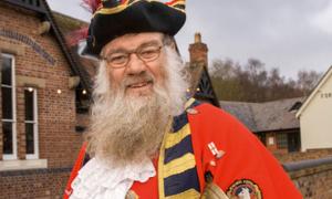 Shropshire town crier Martin Wood smiling for the camera
