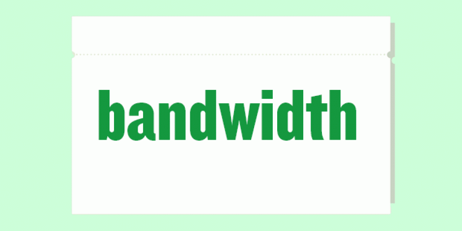 Karteikarte mit den Worten "bandwidth"