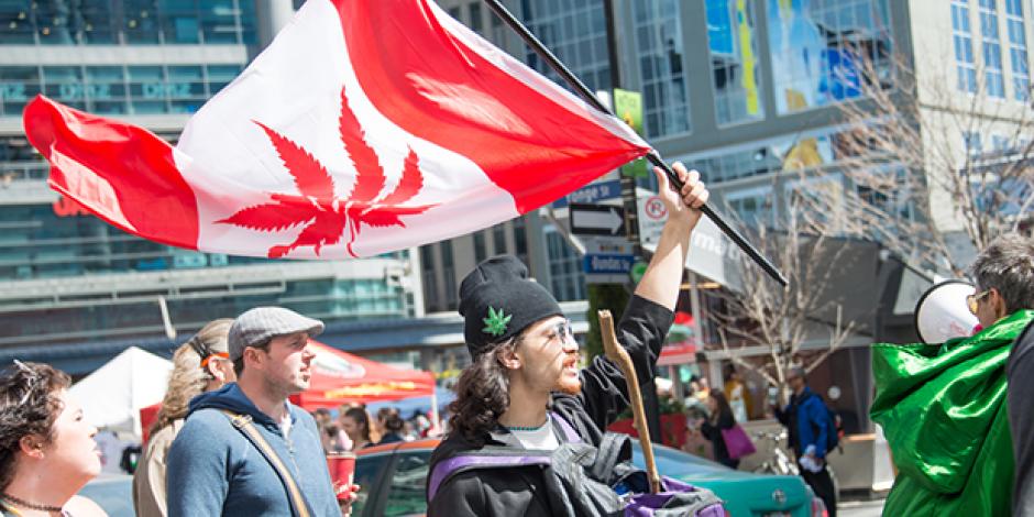 Demonstration für die Legalisierung von Cannabis in Kanada
