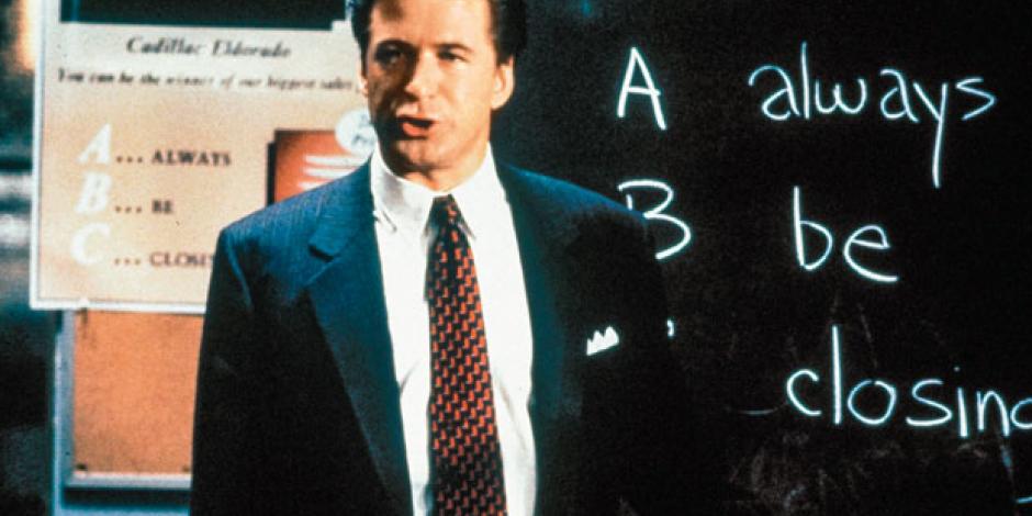 “Always be closing!”: Alec Baldwin  in Glengarry Glen Ross