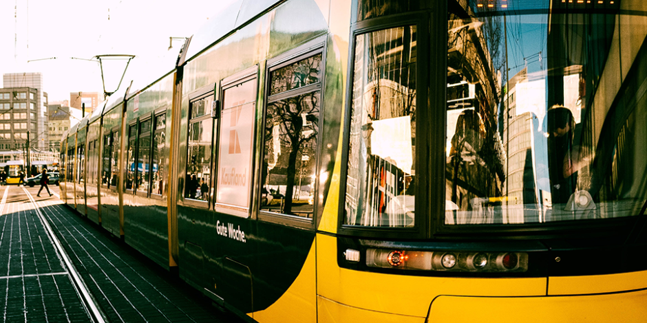 Tram at Alexanderplatz in Berlin