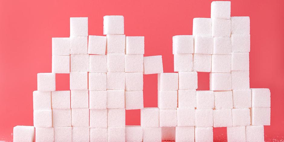 stacked sugar cubes