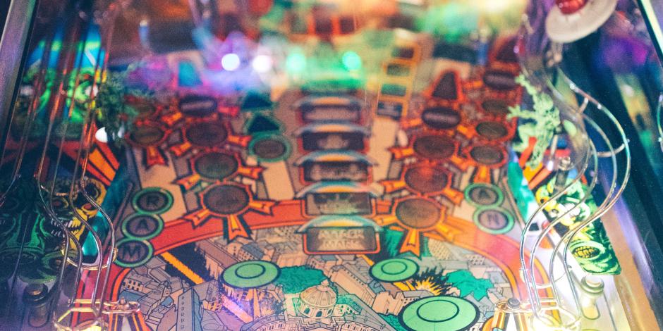 pinball machine from above