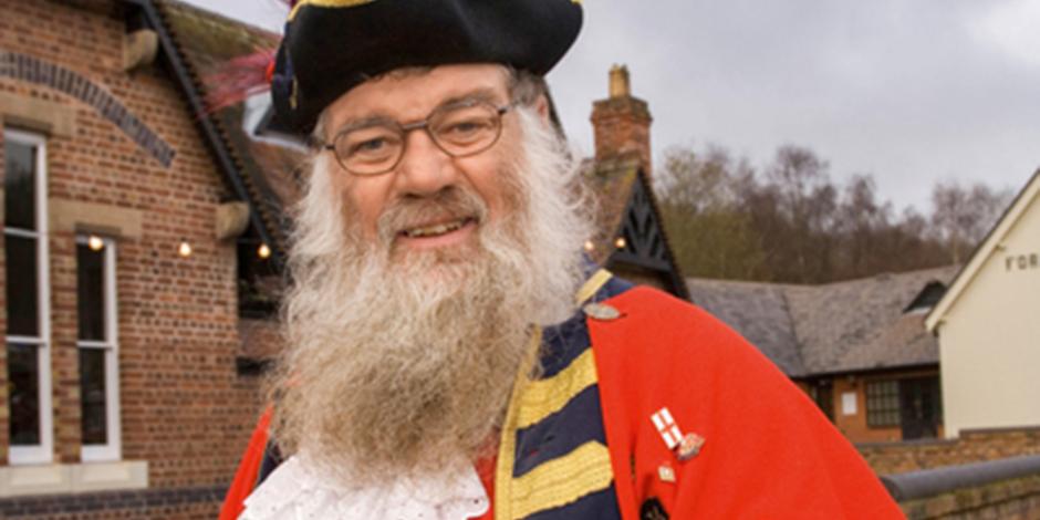 Shropshire town crier Martin Wood smiling for the camera