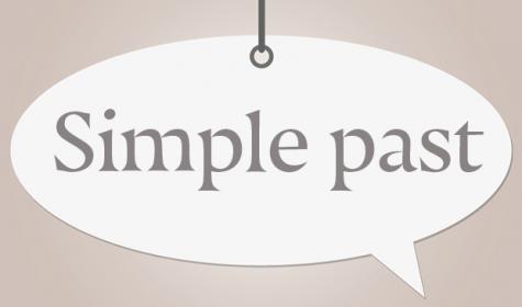 Simple past - Text auf Schildchen