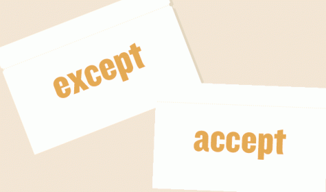 Karteikarten: "accept" und "except"