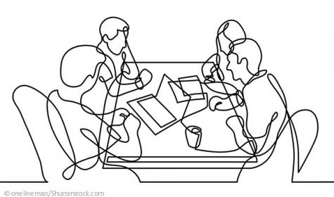 Illustration: Meeting-Situation