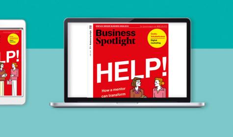 verschiedene Geräte mit Business-Spotlight-Inhalten