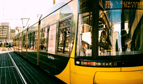 Tram at Alexanderplatz in Berlin