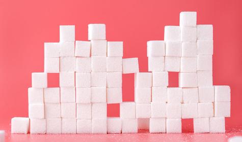 stacked sugar cubes