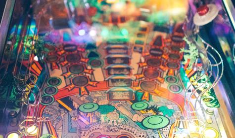 pinball machine from above