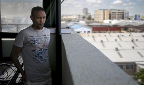 South African national, Trevin Brownie, 30, is pictured at his residence in Nairobi on June 07, 2023.